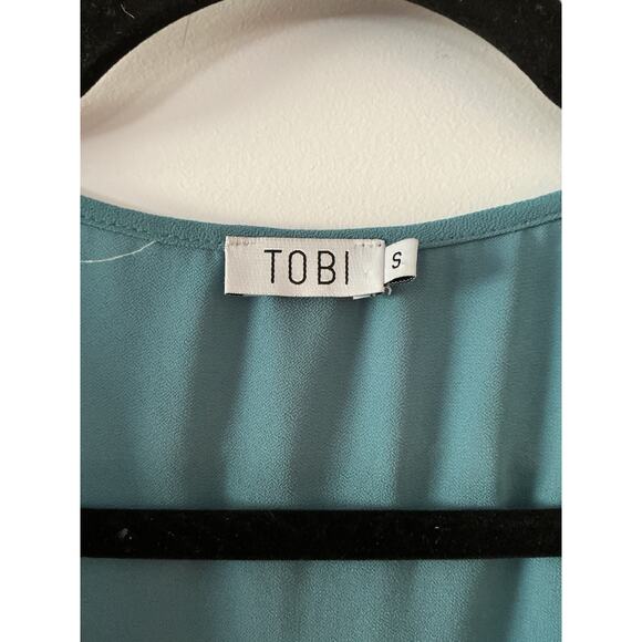 TOBI Tunic W Small Boho Peasant Chiffon Embroidered Aztec Feminine Sheer Tribal - Picture 2 of 9